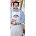 Non-Woven Disposable Bib Apron (White/ Black)